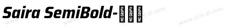 Saira SemiBold字体转换